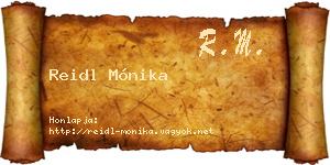 Reidl Mónika névjegykártya